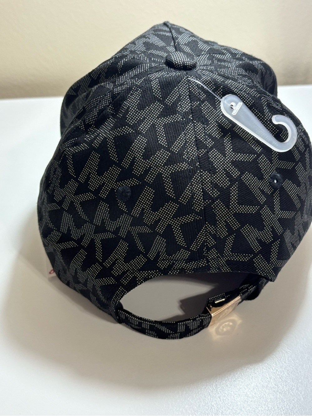 Michael Kors Black & Gray MK Monogram Baseball Hat - Picture 4 of 4